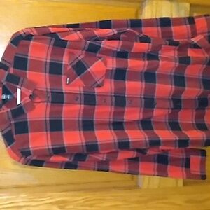 Volcom red/black plaid shirt